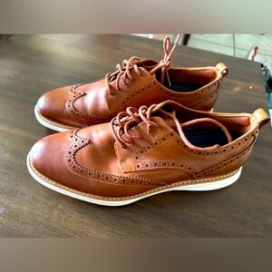 Cole Haan Men's Original Grand Shortwing Oxford Shoe, woodbury/ivory, Size 10.5